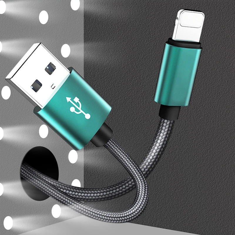  Metall USB Kabel für iPhone 8 7 6 6 s ROCK Legierung Nylon Geflecht Schnelle Lade USB Kabel für iPh