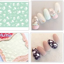 30 стилей! Модный лак для ногтей 3D белые украшения Дизайн задний клей наклейки для ногтей Советы красоты