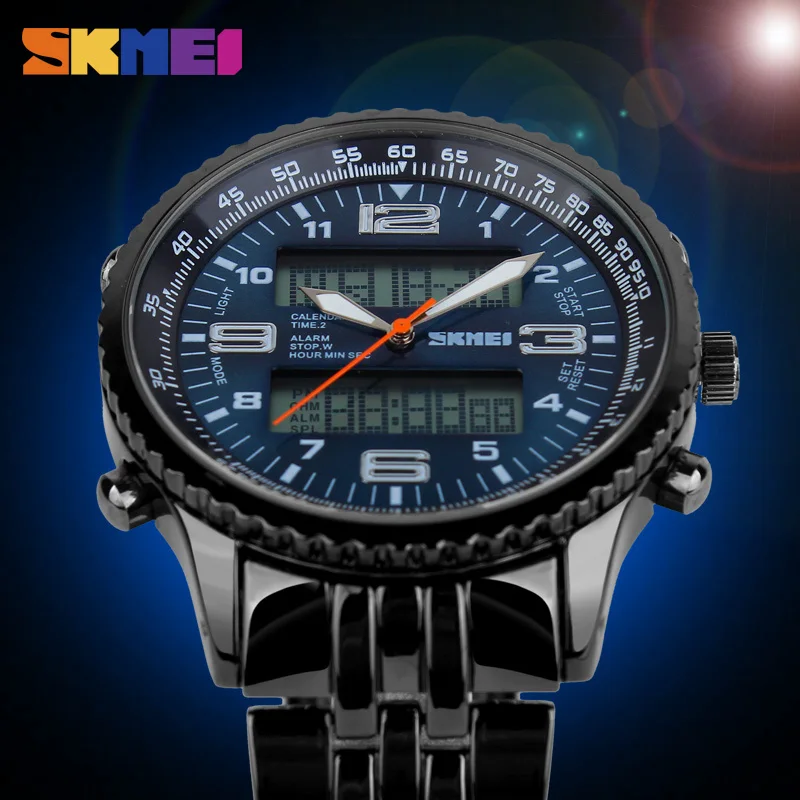 SKMEI Outdoor Sport Quartz Watch Men Alarm Chrono Calendar Fashion Wristwatches Waterproof Army Back Light Quartz Watches 1032