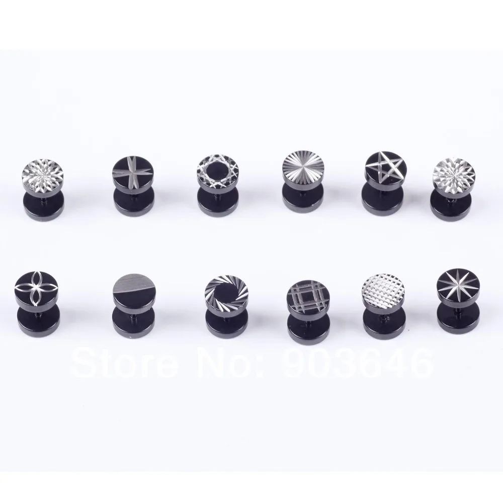 NEW 50pcs Free Shippment Body Jewelry Black Stainless Steel Cheat Fake