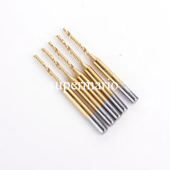 

cheap 5x 1/8'' Titanium N2 Coated Carbide One Single Flute CNC Router Bit 2.5mm x12mm wholesale (1LX3.2.512-Tix5pc)