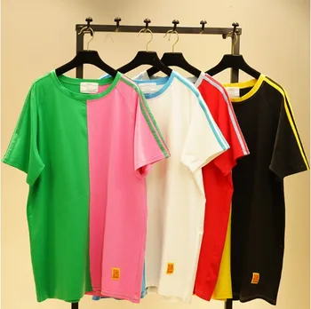 

2019 Summer New Arrival Loose T-shirt Women's Short-sleeved Student Letter Printing Medium Long Bat Sleeve Shirt Tee Casual Tops