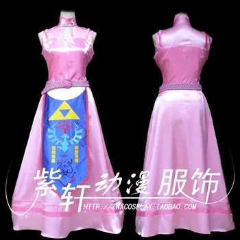 

Free shipping The Legend of Zelda Princess Zelda Halloween Cosplay Costume any size