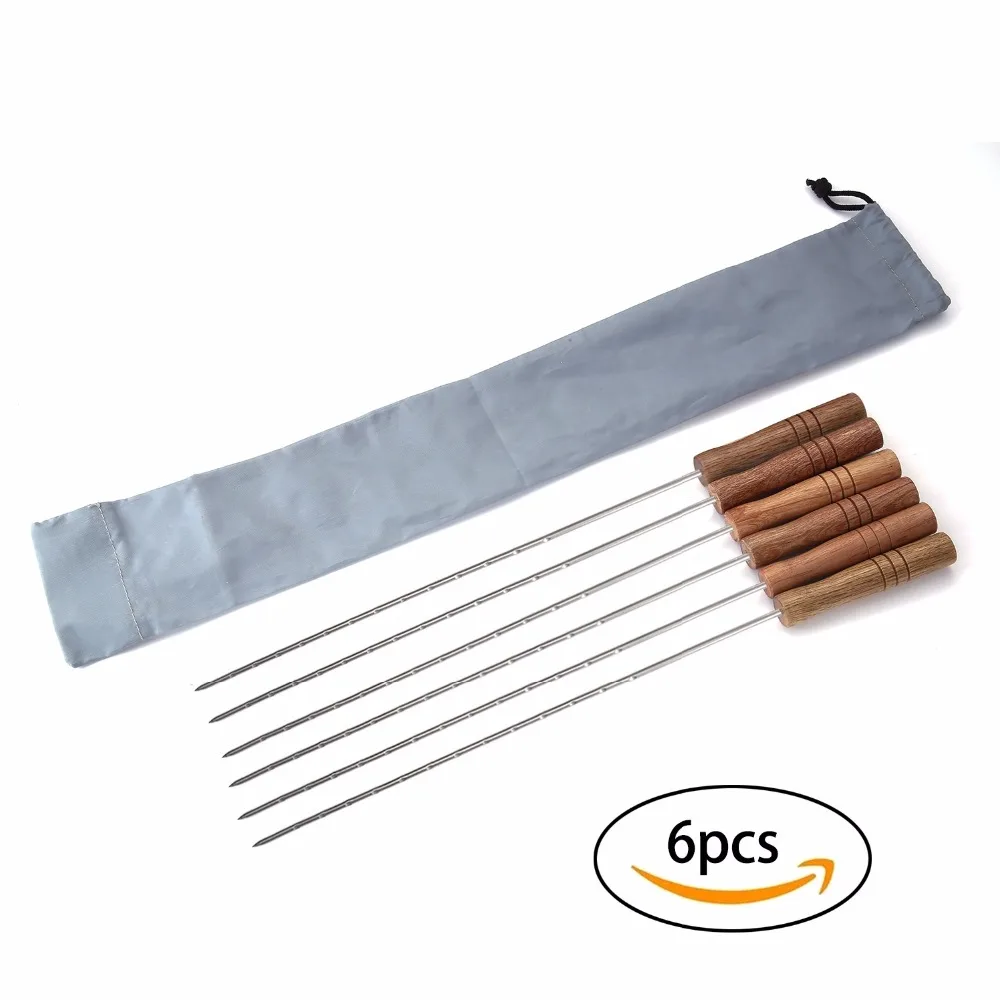 Wood bbq skewers with bag  (1)