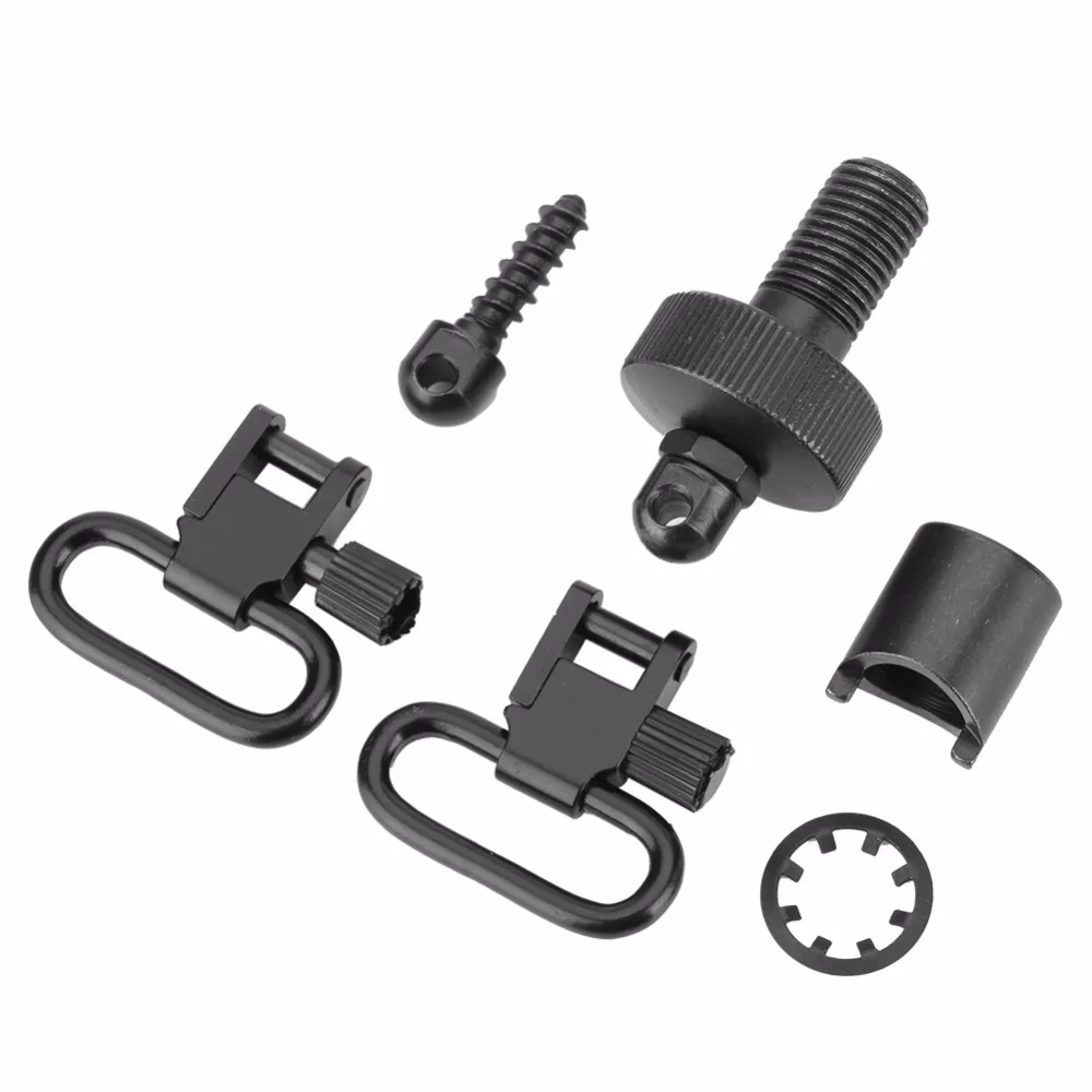 Buy 1 Set Black Steel Hunting Swivels Quick Detachable