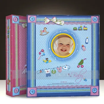 

Fashion Baby Photo Album DIY Manual Insert Type Six Inches Children Baby Growing Autograph Album Coated Paste Type Birthday Gift
