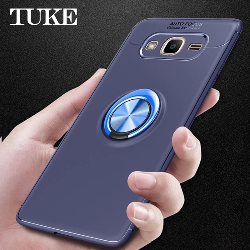 

TUKE Case Card Holder Stand Magnetic Bracket Finger Ring TPU Case For Samsung Galaxy J2 Prime G532F G532G G532M Coque Capa