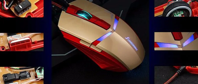 Бренд крутая загадочная Sunsonny T-M30 эргономичная увеличивающая ощущение Проводная мышь USB ноутбук Подсветка большая игровая мышь