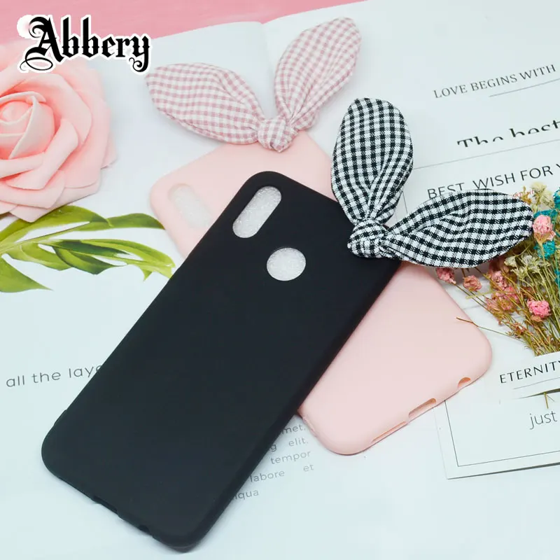 Abbery Super Cute 3D Rabbit Bow Bowknot Case for Moto G5/G5 Plus/G6/G6 Plus Funda Cover Nokia A6/A6 2018/A7 Coque Cases |