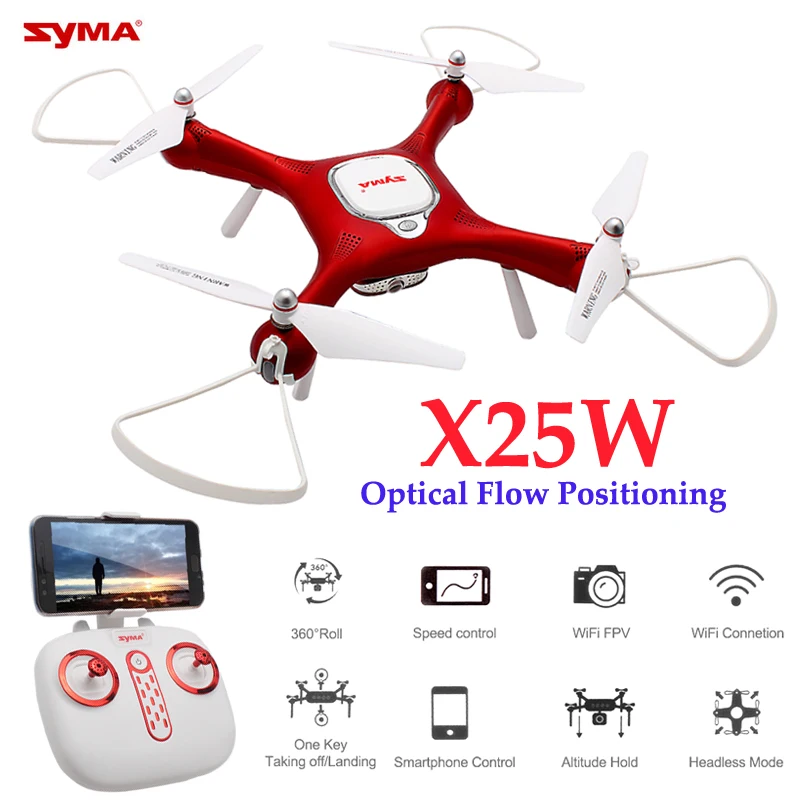 

Syma X25W Dron FPV Drone With Camera HD 720P Optical Flow Positioning Quadcopter Adjustable Wifi Quadrocopter RC Helicopter