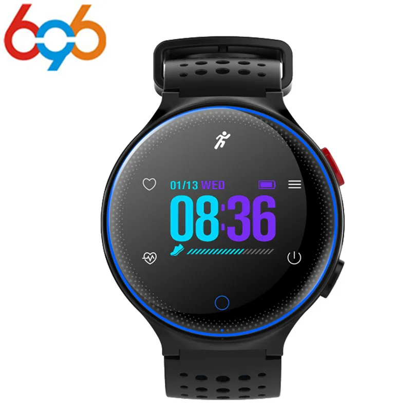 696X2 Plus Смарт-часы спортивный браслет цветной дисплей bluetooth монитор сердечного ритма кровяное давление сна для android ios PK S3