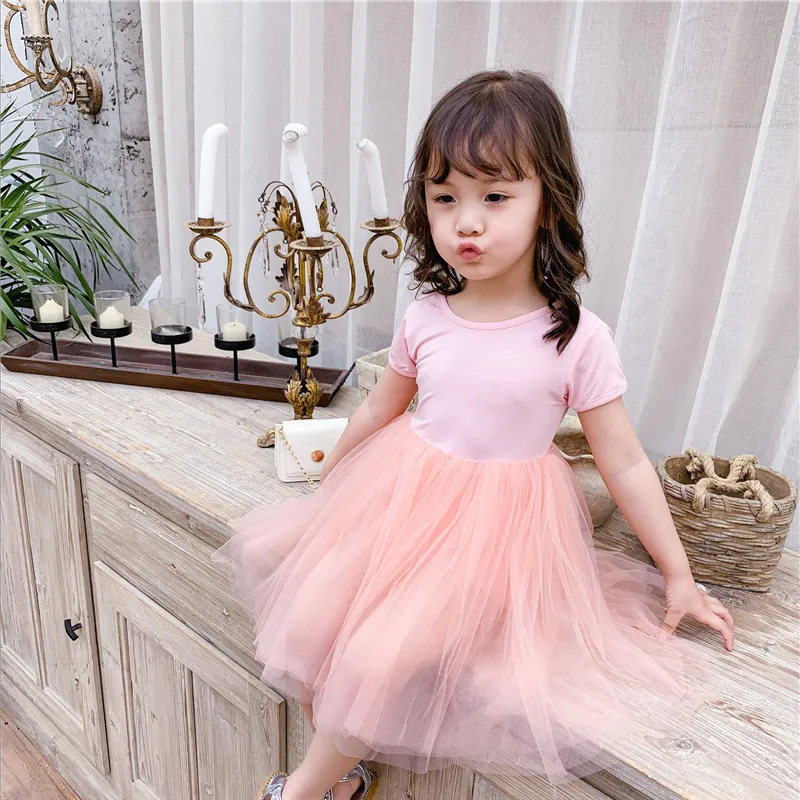 

2-7T Children Girls Ballet Dance Dress Lovely Children's day Performance TUTU Dress Girls Gift Kids Mesh Yarn Princess Dresses