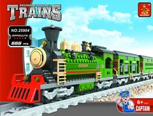 Model building kit compatible with lego city transportation train rails 666psc 3D blocks Educational model building toys hobbies