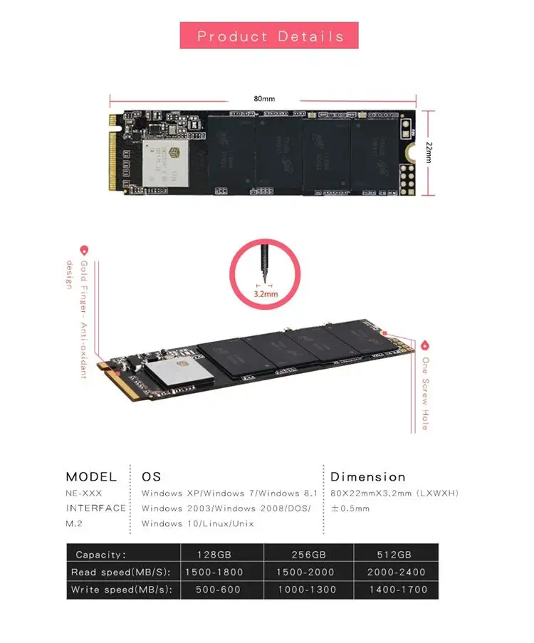 Kingspec 2280 M.2 SSD 64 ГБ 128 ГБ 256 ГБ M2 SSD 500 ГБ 512 ГБ 2242 внутренний жесткий диск Дискотека Дуро диск для ноутбука/Тетрадь/Desktop