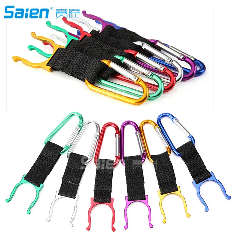 

10 PCS Silicone Water Water Bottle Clip Drink Holder Buckle Bottle Holder Hook with King Ring for Outdoor Camping Hiking Traveli