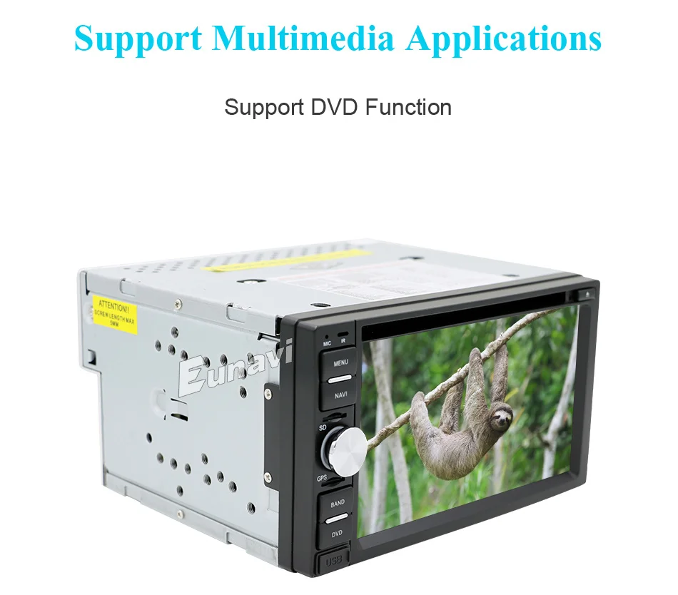 Perfect Eunavi Double 2 Din Car PC DVD player for universal with GPS Navigation MP3 Radio RDS Video country map Bluetooth Mp4 car sterto 13