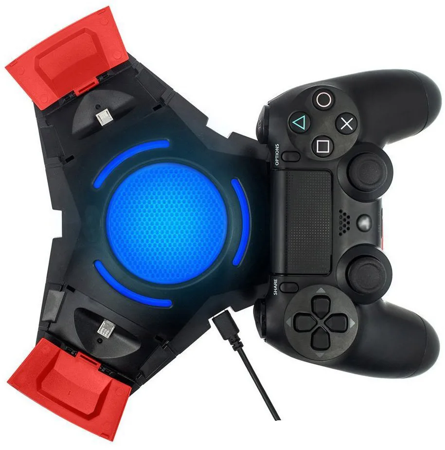 

USB Charging Dock Cradle Station Stand Gamepad Charger for PS 4 Pro Slim Gamepad Controller can charge 3 controller