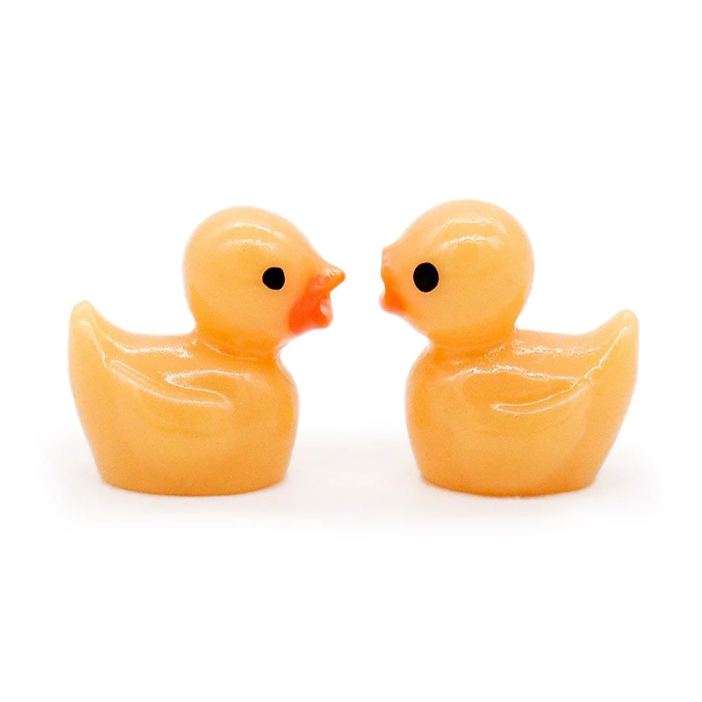 2PCS GIALLO Little Duck 1:12 casa delle bambole bagno Giardino Giocattolo in Miniatura Accessori