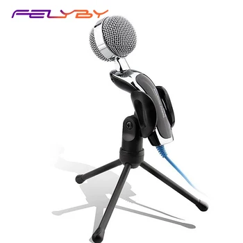 

HOT! High Quality USB Clear Digital Sound and Professional USB Recording Condenser Microphone with Stand for Skype PC Mac Laptop