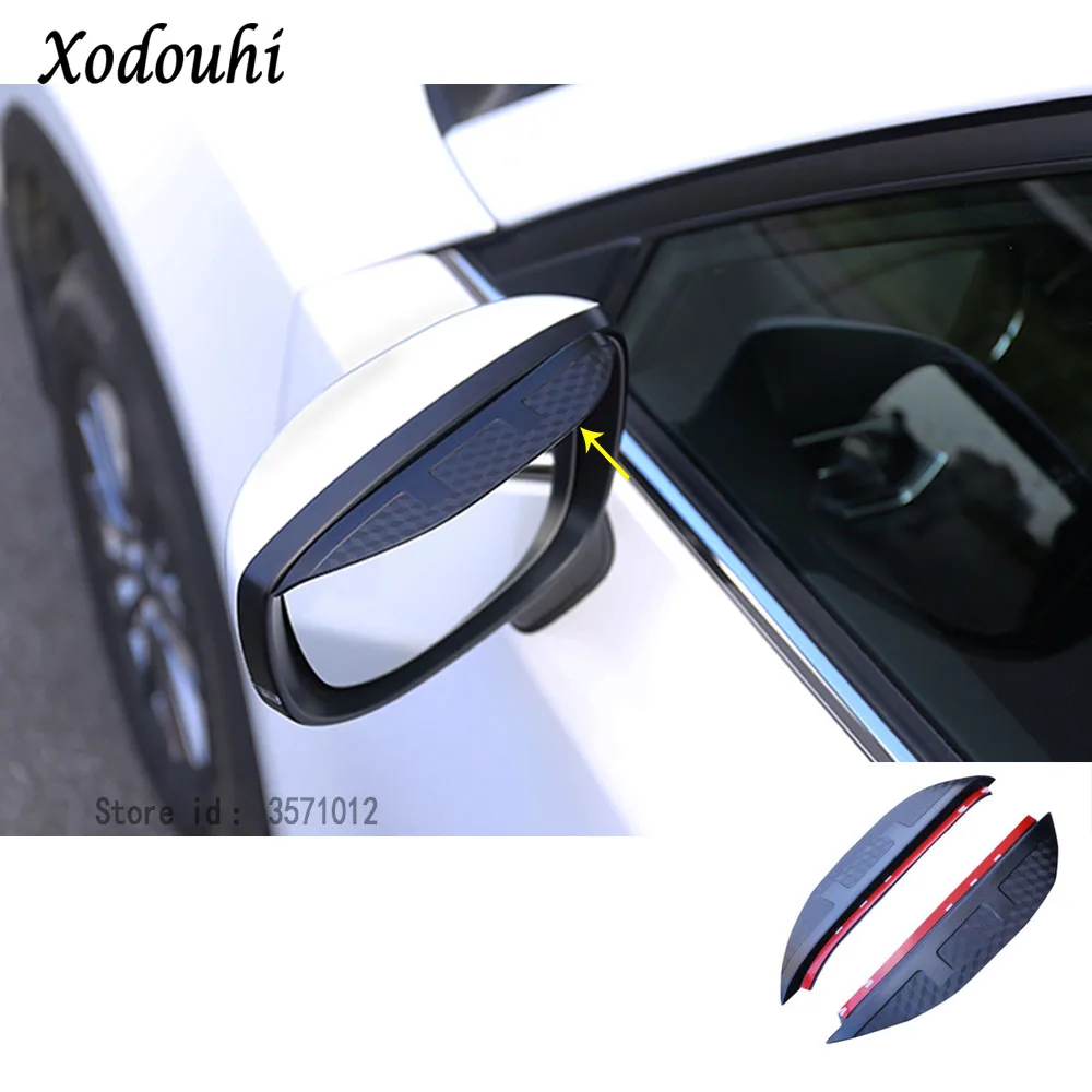 

Car stick rear Rearview Side glass Mirror trim frame Rain Shield Sun Visor Shade 2pcs For Mazda CX-5 CX5 2nd Gen 2017 2018