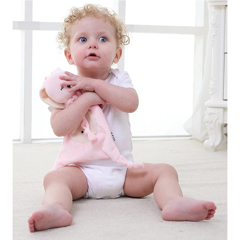 Newborn Baby soothing appease plush towel Accompany sleeping plush bib toys Soft Soother Towel Cartoon Animal Plush Toys