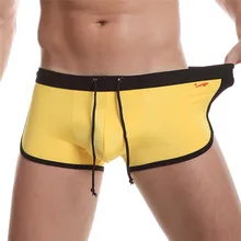 Новые Сексуальные мужские плавки боксеры на шнурке спортивные купальные шорты Sunga Masculina мужские плавки для серфинга Banadores C0432