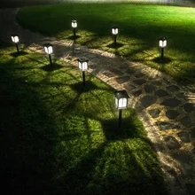 Форма дома газон светильник светодиодный открытый водонепроницаемый садовый светильник для лужайки ландшафтный светильник s стеклянный абажур путь декоративный светильник ing