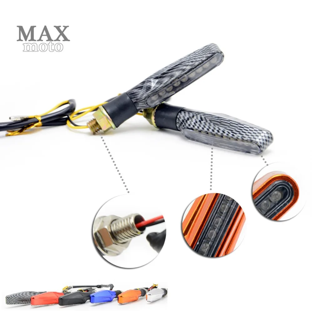 Motorcycle LED Turn Signal Indicators Lights Universal flashers motocross light for yamaha YZF R1 2004 2005 2006 2007 2008