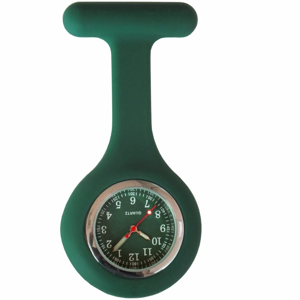 Montre D'infirmière Digitale En Silicone - Broche à Clipser, Affichage Numérique, étanche Aux Projections, 8.5 Cm