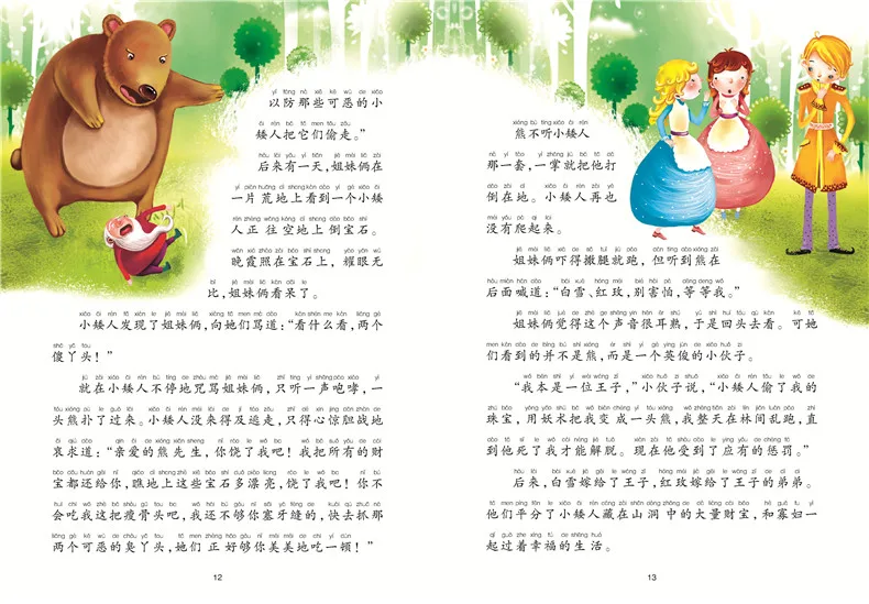 education book in Chinese with pin yin for stater learners and child love Princess story for learning hanzi education book in Chinese with pin yin for stater learners and child love Princess story for learning hanzi