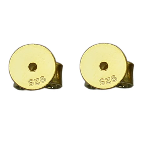 gold Beadsnice 925 пробы Щепка серьги-гвоздики задние стопоры столб уха украшения в форме орехов аксессуары ID37043 - Цвет: gold