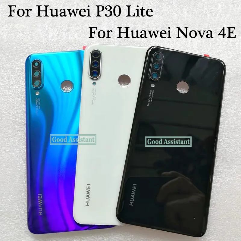 6,1 дюйма для huawei P30 Lite/Для huawei Nova 4E сменная стеклянная задняя крышка батарейного отсека чехол Корпус батареи задняя крышка