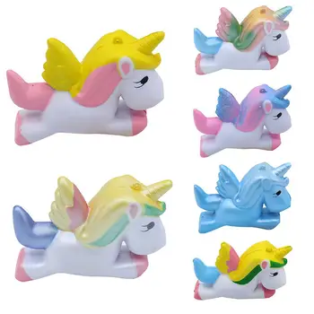 

Cute Pegasus Colorful PU Simulation Bread Slow Rebound Squeeze Slow Rising Relieve Stress Healing Toy In Stock