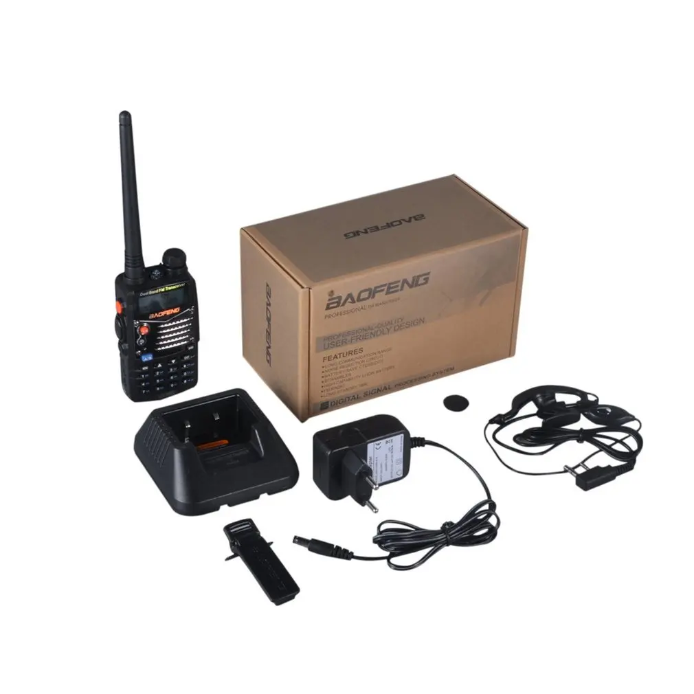 UV-5RA Professional Hand-held Transceiver FM Radio Receiver Walkie-talkie Interphone Scanner Dual Band EU Plug Dual-Standby