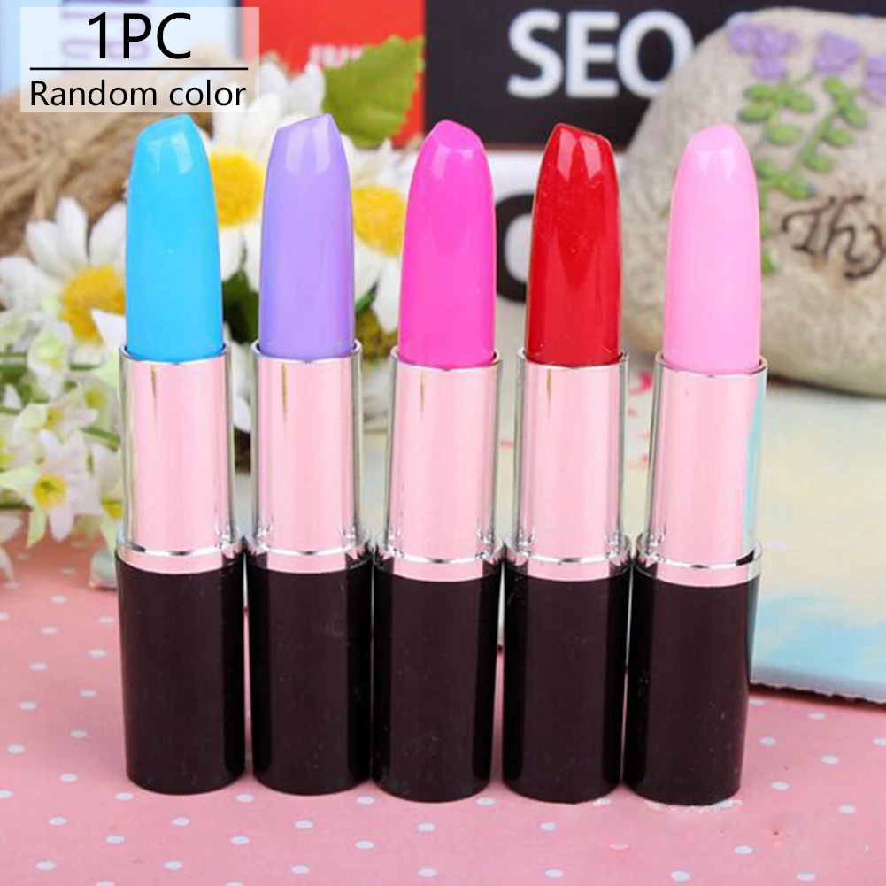 

Writing Office Ballpoint Pen Plastic Colored Gift Kids Portable Mini Students School Supplies Cute Kawaii Lipstick Shape