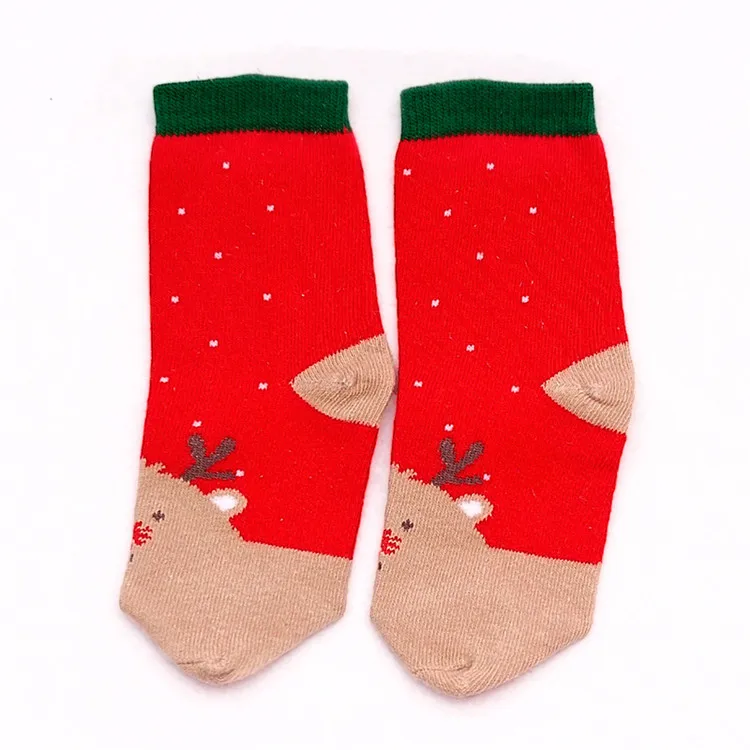 Носки для малышей милые хлопковые носки для новорожденных детские рождественские носки с рисунками из мультфильмов Рождественский подарок носки для девочек и мальчиков