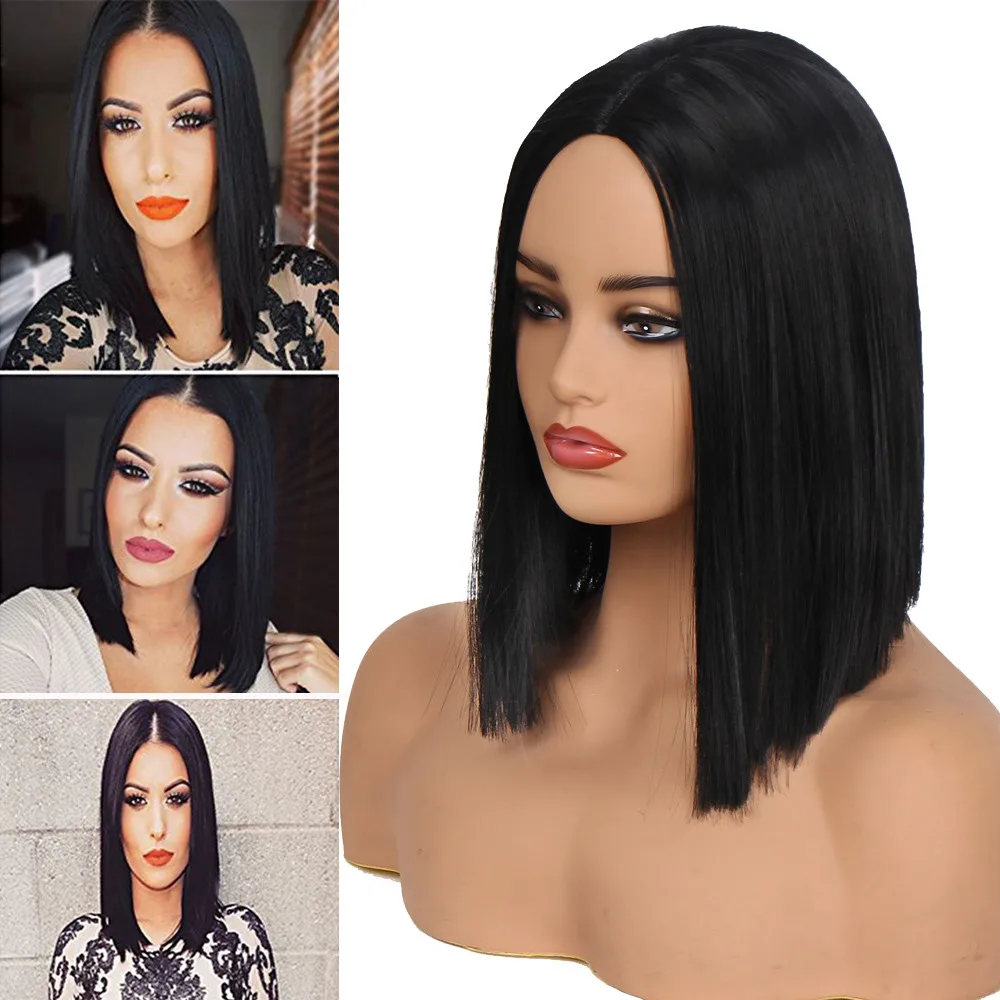 Unique Design Women Fashion Lady Long Straight Neat Middle Part Hair Cosplay Party Wig High Temperature Silk Gift Dropshipping Unique Design Women Fashion Lady Long Straight Neat Middle Part Hair Cosplay Party Wig High Temperature Silk Gift Dropshipping