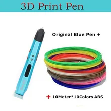 New Original Magic 3D Printer Pen Drawing 3D Pen With Free Filaments 3D Printing Pens For Kids Birthday Present Free Shipping