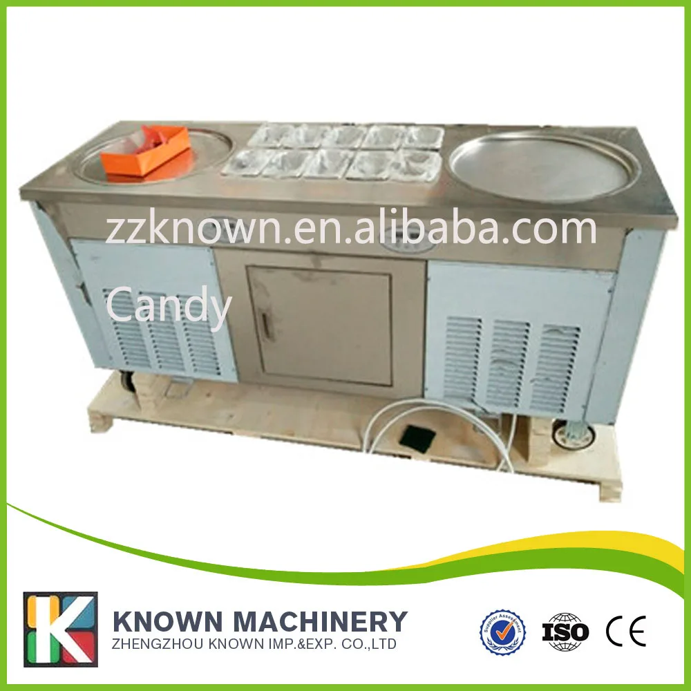 Free ship fry ice cream roll machine with temperature control