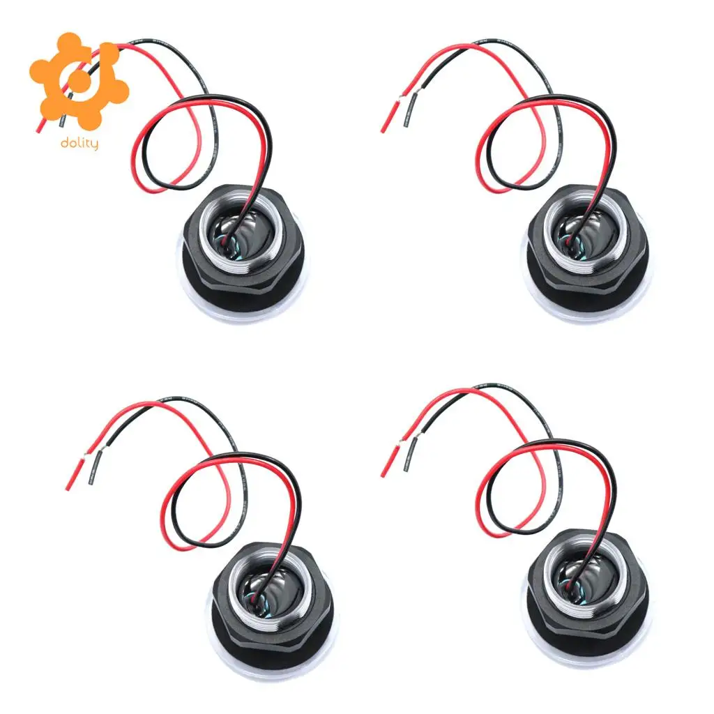 Baoblaze 4 Pieces Waterproof Marine Boat Yacht Blue LED Deck Step Stair Lights 12VDC