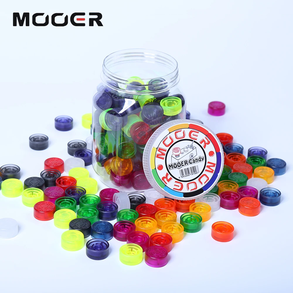 

100 pcs Mooer Candy Footswitch Topper with Colorful Plastic Bumpers and Multi Color For Guitar Effect Pedal