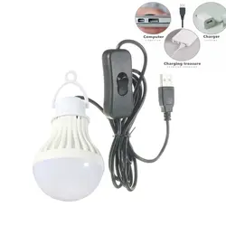 USB светодиодный выключатель лампы DC5V 5 Вт белый Цвет теплый белый лампы для дома аварийного Портативный светодиодный Ночь Чтение свет