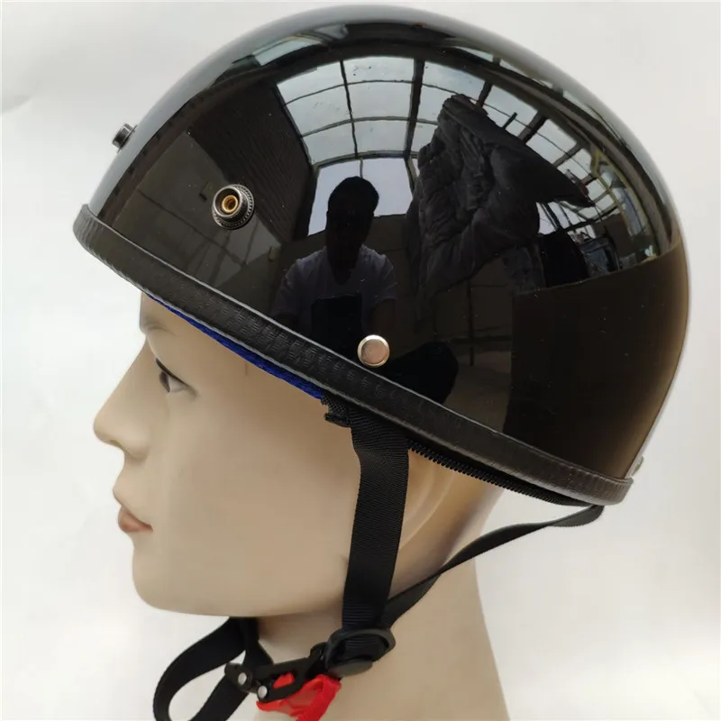 Полуоткрытые мотоциклетные шлемы ABS Moto винтажные мотоциклетные Кафе Racer защитные шлемы для шлема с солнцезащитными полями