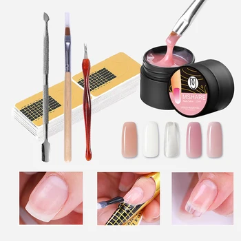 

MSHARE Poly Gel kits 5pcs Nails Form Nail Art Model Poly Gel Nail Extension White Clear Pink Gel Varnish