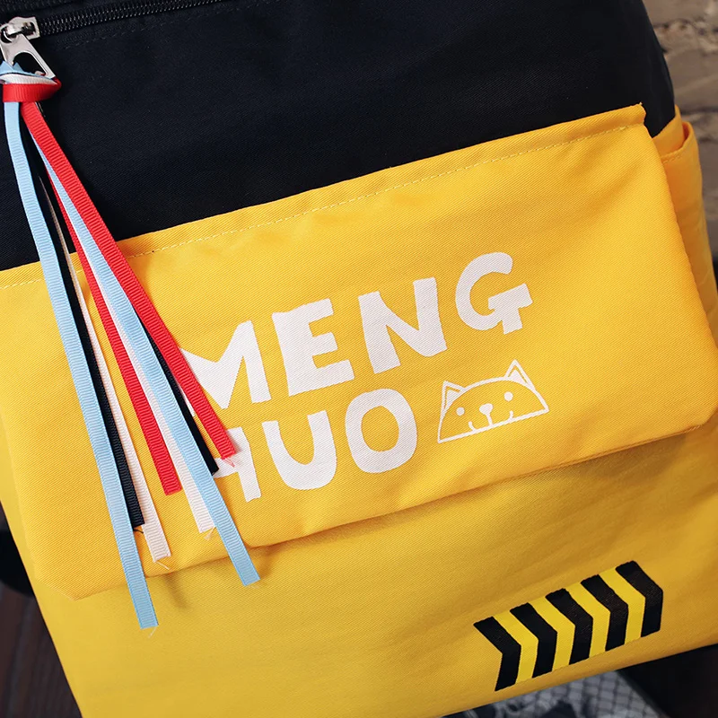 Menghuo 2017 Fashion High Quality Tassel Ribbon Women Bakcpack School Bag for Girls Boys Men Backpack sac a dos femme Mochilas (65)