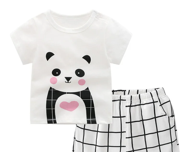 童套装-2018新款童装纯棉宝宝套装短袖韩版男女儿童T恤2件套薄款夏装批发-童套_01