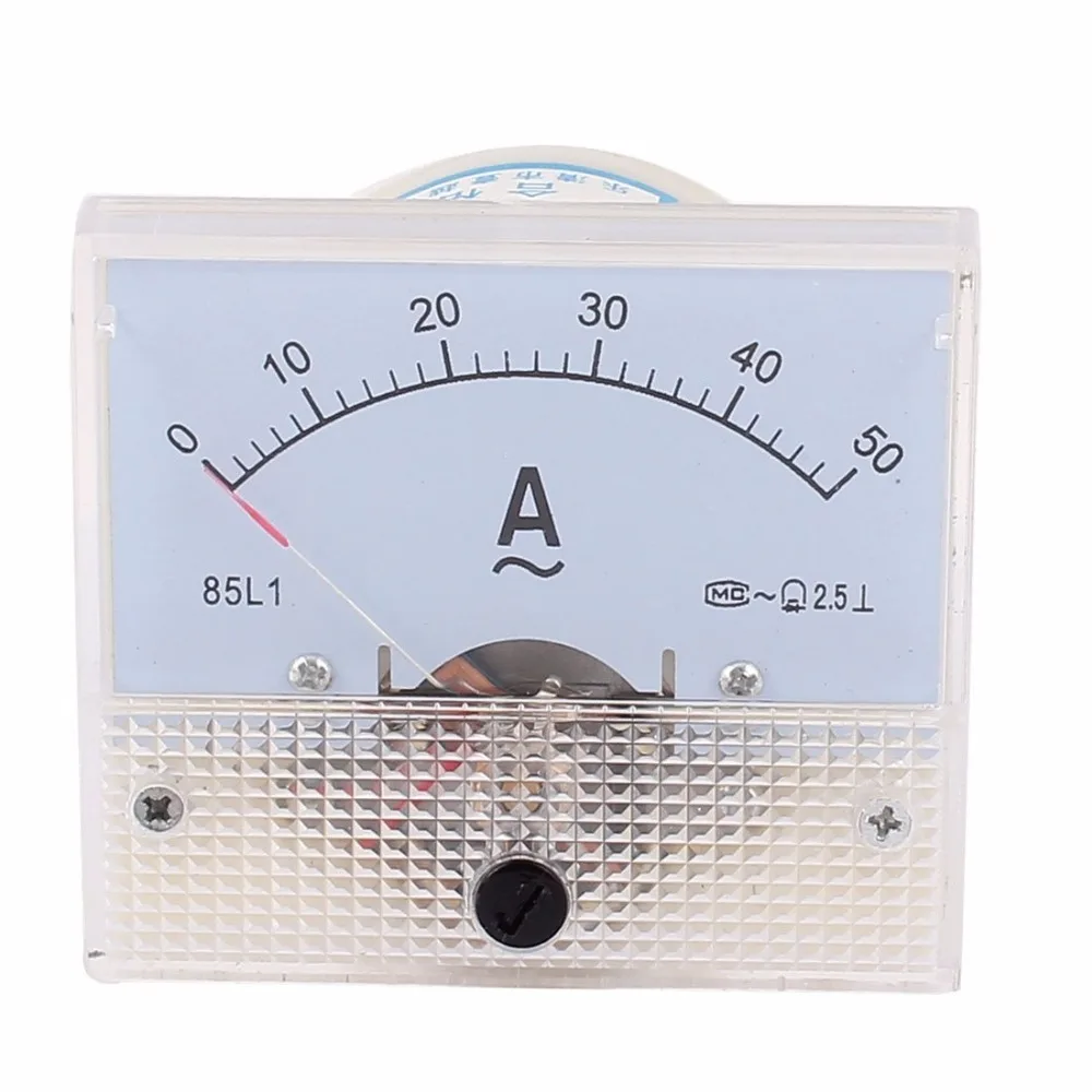 

AC Analog Meter Panel 1A 2A 3A 5A 10A 15A 20A 30A 50A AMP Current Ammeters 85L1 0-50A Gauge 64*56MM