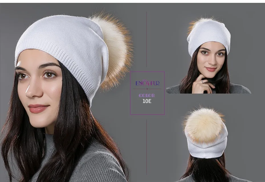 Faera Bonnet d'hiver Chaud doublé de Fausse Fourrure Bonnet à Pompon  Doublure Polaire Hiver Bonnet tricoté Bonnet Bannie Femme Homme Taille  Unique