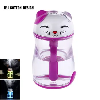 

180ML Air Humidifiers USB Fogger for Home Appliances Car Aroma Essential Oil Diffuser Ultrasonic Humidifier with LED Light Bulb