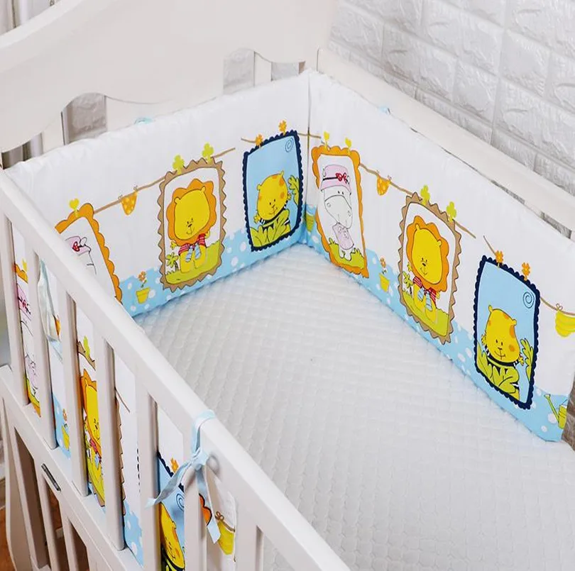 Детская кроватка бампер Хлопок Моющиеся Новорожденные бамперы вокруг подушки младенческое безопасное ограждение подушки детская защита для кроватки детские постельные принадлежности